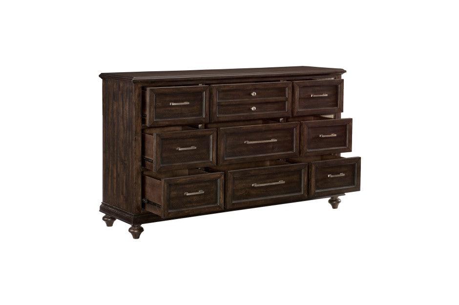 Homelegance - Logandale Dresser And Mirror In Charcoal - 1689P-5-6N - ATL FURNITURE