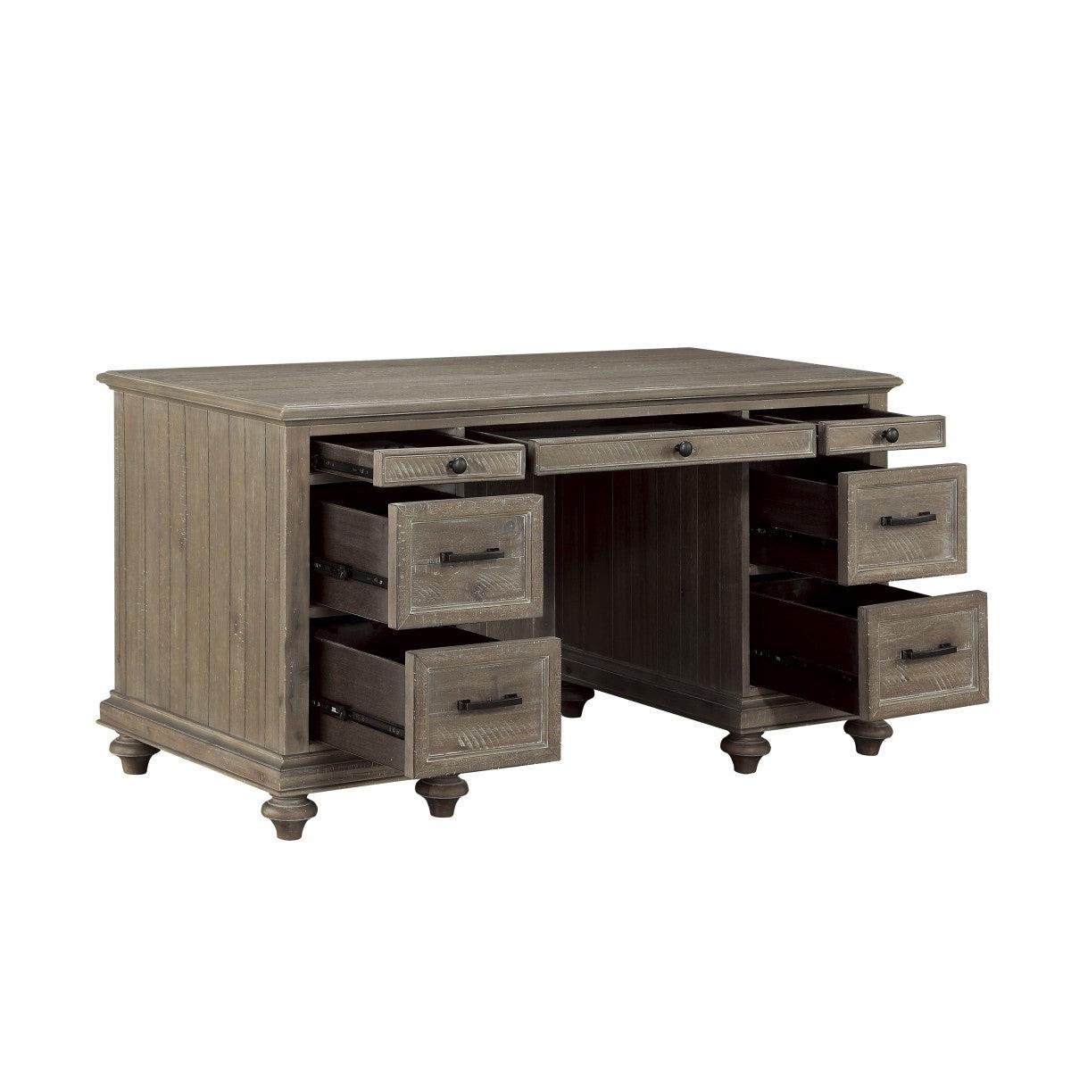 Homelegance - Cardano Executive Desk In Light Brown - 1689Br-17 - ATL FURNITURE