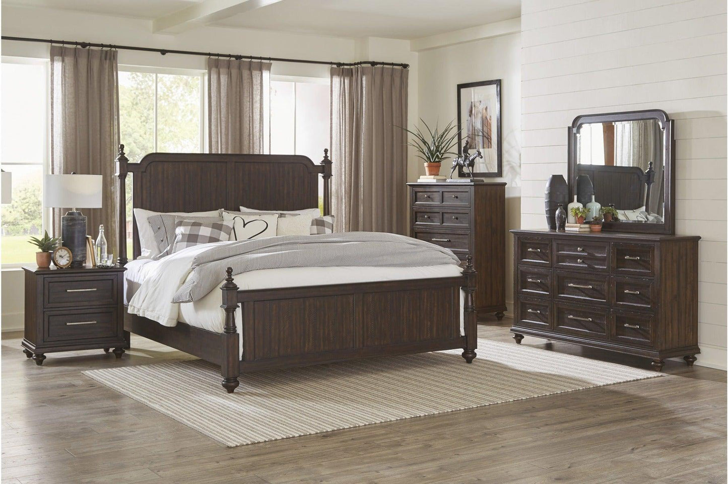 Homelegance - Cardano 6 Piece Eastern King Bedroom Set - 1689Pk-1Ek-6Set - ATL FURNITURE