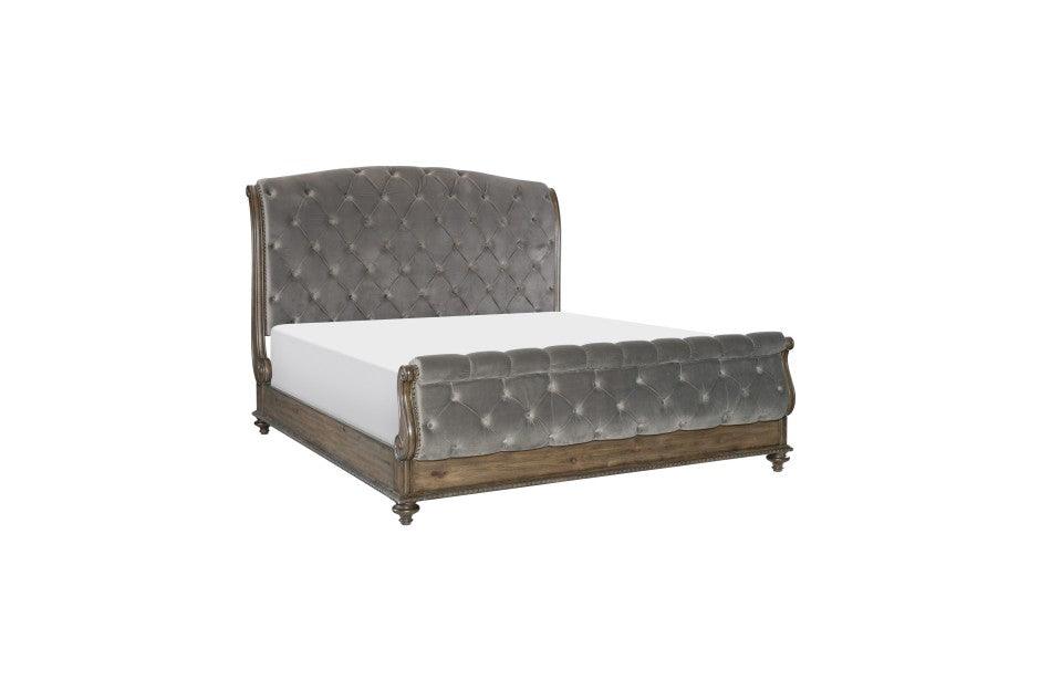 Rachelle Eastern King Bed In Gray - 1693K-1Ek* - ATL FURNITURE