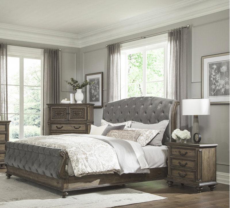 Homelegance - Rachelle 3 Piece Eastern King Bedroom Set In Gray - 1693K-1Ek-3Set - ATL FURNITURE