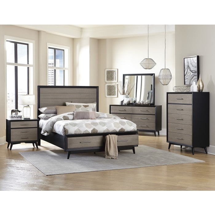 Homelegance - Raku 5 Piece Eastern King Platform Bedroom Set With Footboard Storage - 1711Knc-1Ek-5 - ATL FURNITURE
