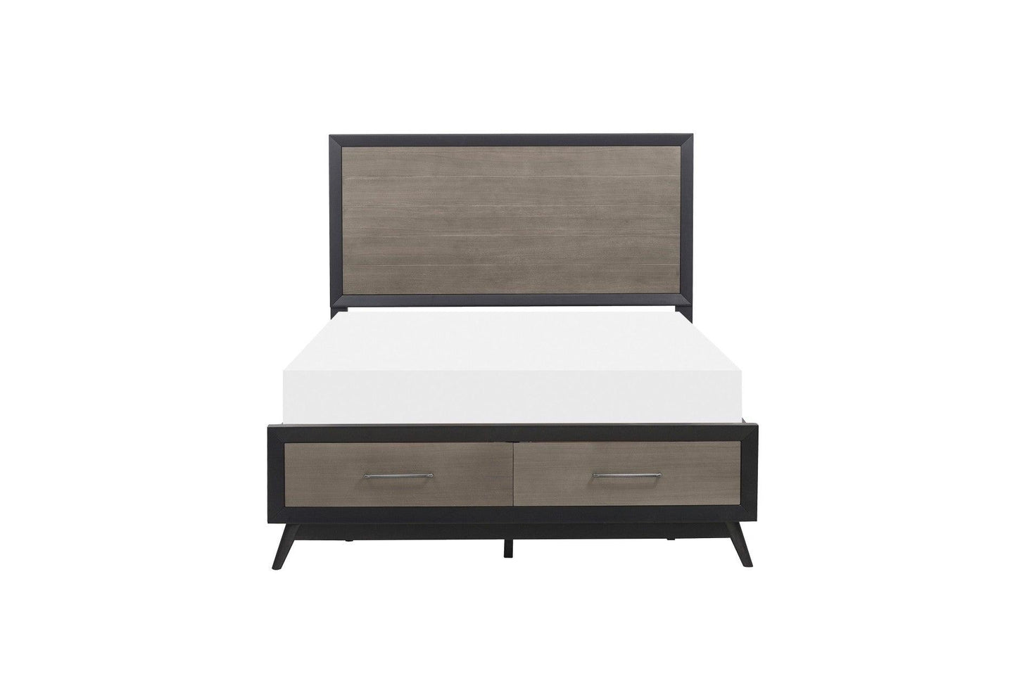 Homelegance - Raku 3 Piece Queen Platform Bedroom Set In Gray And Black - 1711-1-3Set - ATL FURNITURE