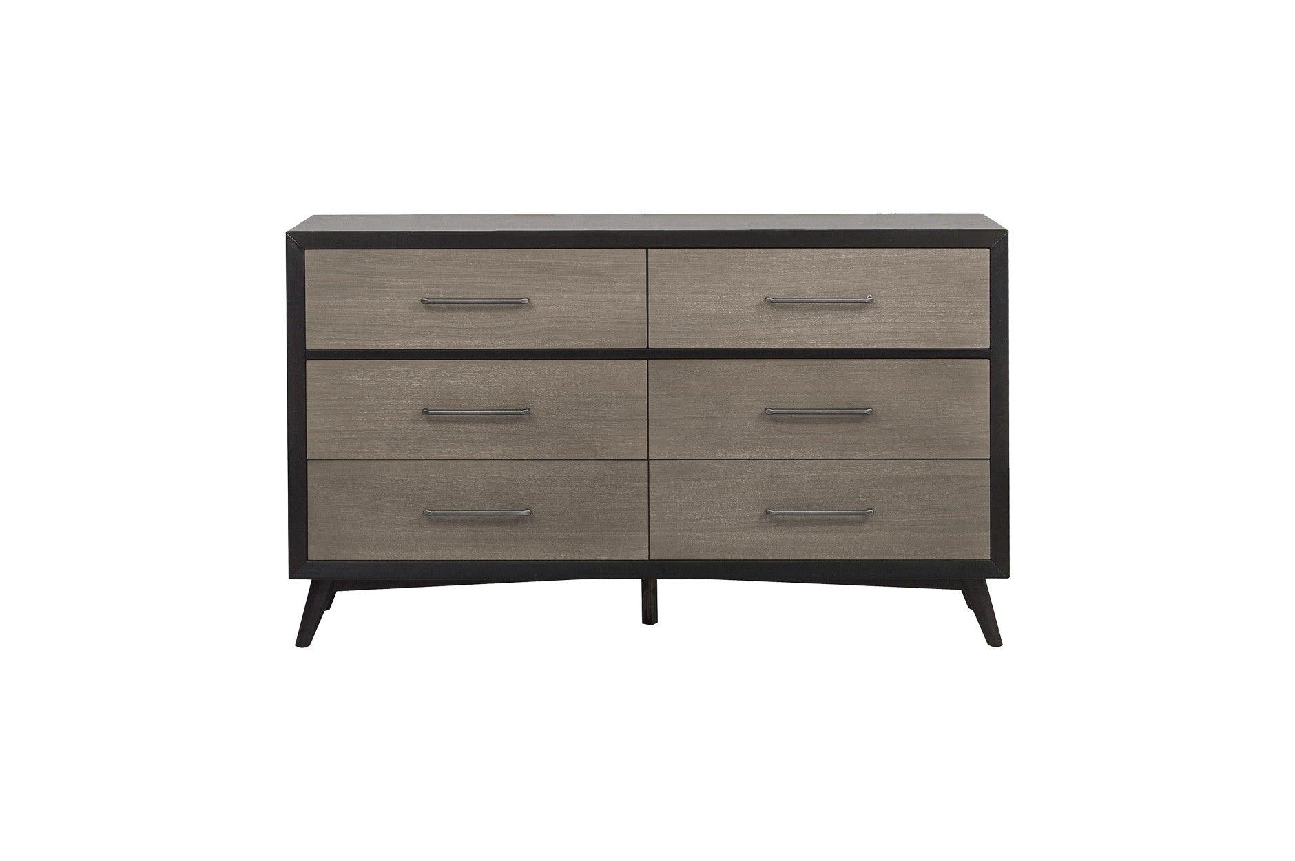 Homelegance - Raku Dresser With Mirror In Gray And Black - 1711-6 - ATL FURNITURE