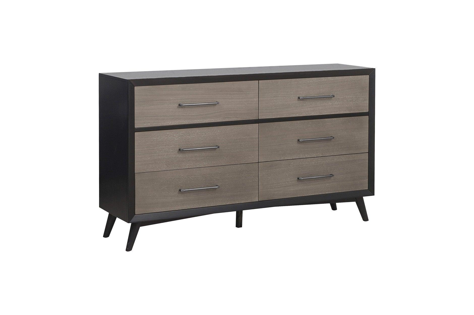 Homelegance - Raku Dresser With Mirror In Gray And Black - 1711-6 - ATL FURNITURE