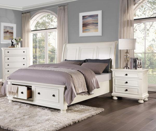 Homelegance - Laurelin 3 Piece Eastern King Platform With Storage Bedroom Set In White - 1714Kw-1Ek-3Set - ATL FURNITURE