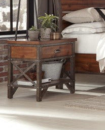 Homelegance - Holverson Brown Milk Crate 6 Piece Queen Sleigh Bedroom Set - 1715-1-6 - ATL FURNITURE
