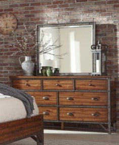 Homelegance - Holverson Brown Milk Crate 6 Piece Queen Sleigh Bedroom Set - 1715-1-6 - ATL FURNITURE