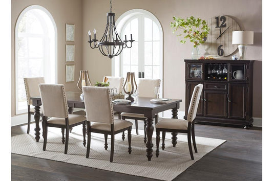 Homelegance - Begonia 7 Piece Dining Room Set In Grayish Brown - 1718Gy-90-7Set - ATL FURNITURE