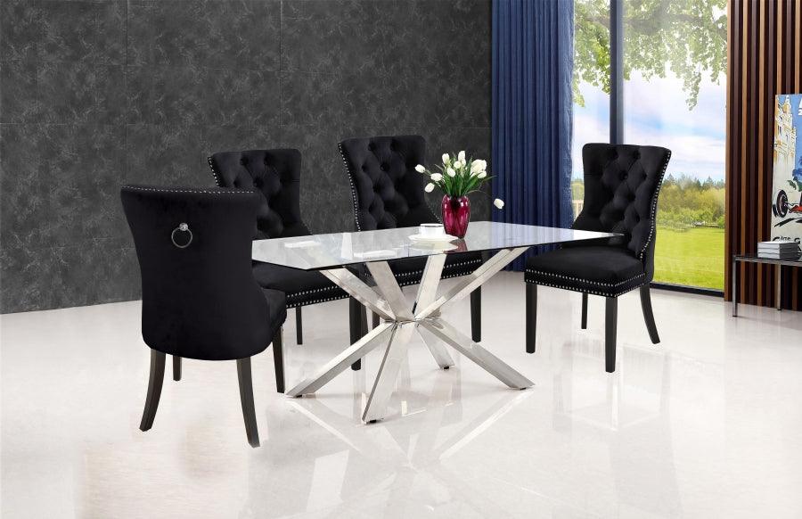 Meridian Furniture - Nikki Dining Chair In Black (Set Of 2) - 740Black-C - ATL FURNITURE