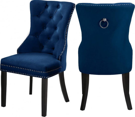 Meridian Furniture - Nikki Dining Chair In Navy (Set Of 2) - 740Navy-C - ATL FURNITURE