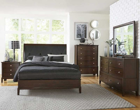 Homelegance - Cotterill Cherry 6 Piece Queen Panel Bedroom Set - 1730-1-6 - ATL FURNITURE