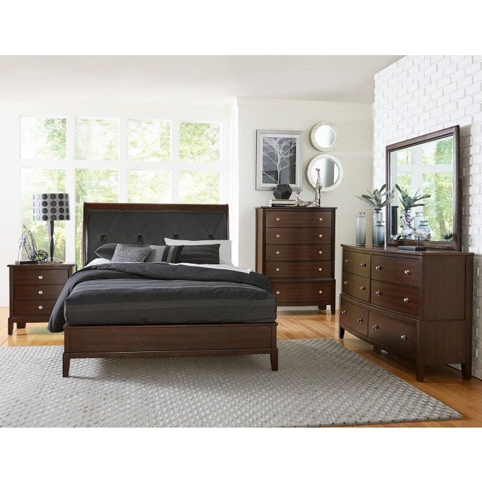 Homelegance - Cotterill Cherry 3 Piece Eastern King Panel Bedroom Set - 1730K-1Ek-3 - ATL FURNITURE