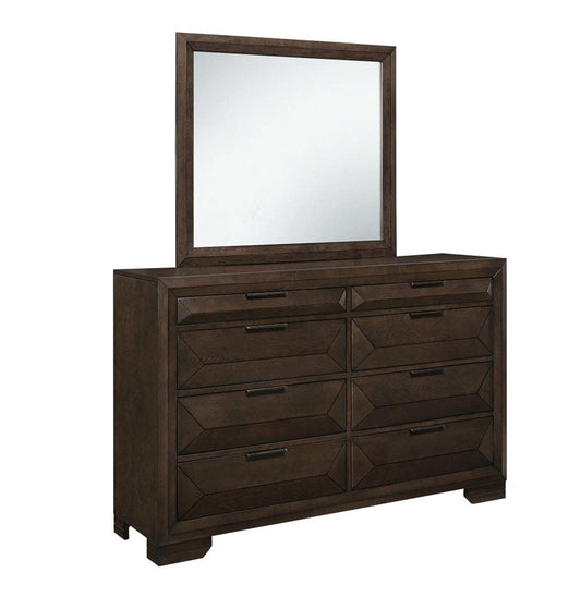 Homelegance - Chesky Warm Espresso Dresser And Mirror - 1753-5-6 - ATL FURNITURE