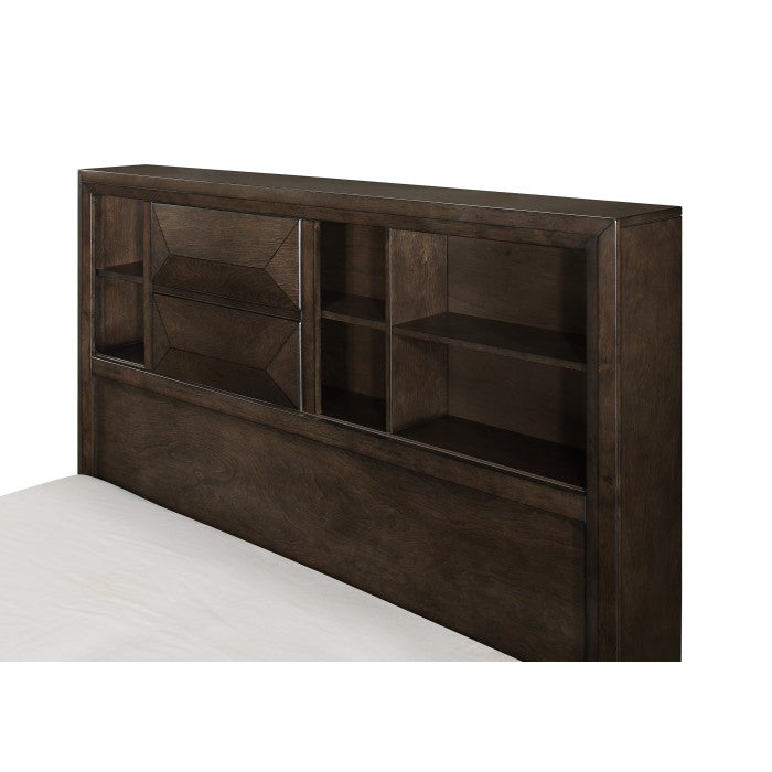 Homelegance - Chesky Warm Espresso Queen Platform Storage Bed - 1753-1 - ATL FURNITURE