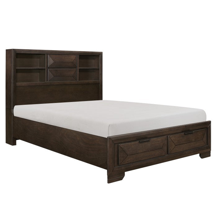 Homelegance - Chesky Warm Espresso Queen Platform Storage Bed - 1753-1 - ATL FURNITURE