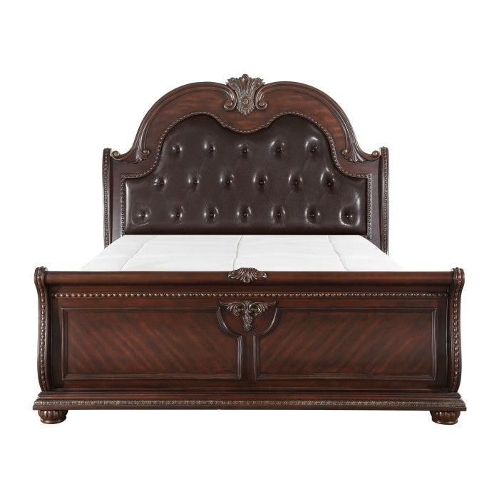 Homelegance - Cavalier Dark Cherry Eastern King Sleigh Bed - 1757K-1Ek - ATL FURNITURE
