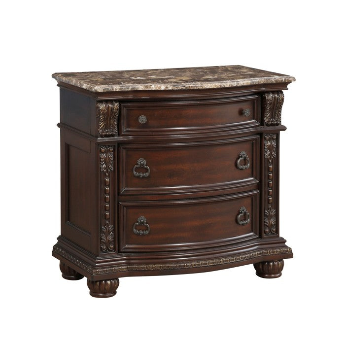 Homelegance - Cavalier Dark Cherry 6 Piece Queen Sleigh Bedroom Set - 1757-1-6 - ATL FURNITURE