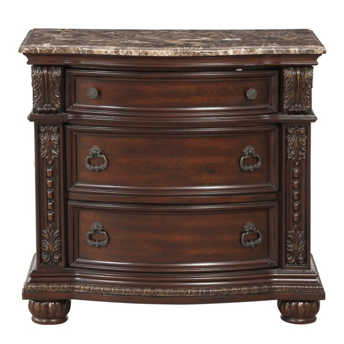 Homelegance - Cavalier Dark Cherry Nightstand - 1757-4 - ATL FURNITURE