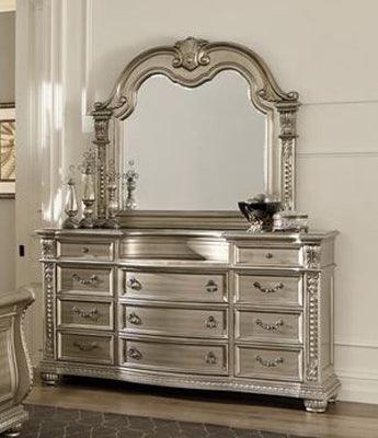 Homelegance - Cavalier Dresser And Mirror In Silver - ATL FURNITURE