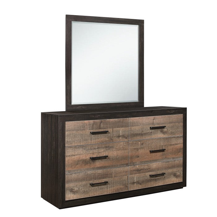 Homelegance - Miter Mahogany And Ebony 5 Piece Eastern King Platform Storage Bedroom Set - 1762K-1Ek-9 - ATL FURNITURE