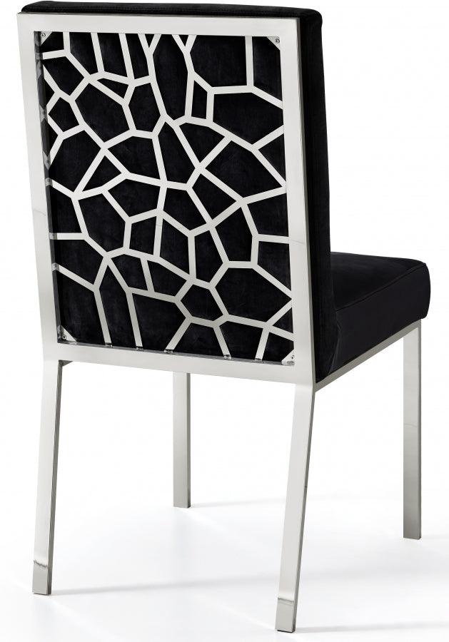 Meridian Furniture - Opal Velvet Dining Chair In Black (Set Of 2) - 736Black-C - ATL FURNITURE