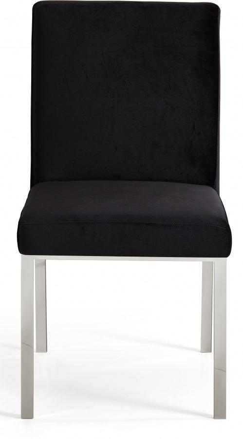 Meridian Furniture - Opal Velvet Dining Chair In Black (Set Of 2) - 736Black-C - ATL FURNITURE