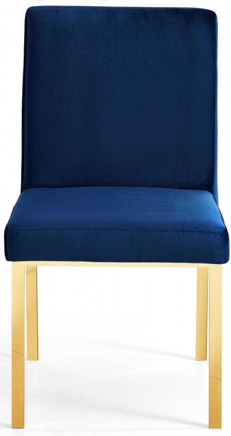 Meridian Furniture - Opal Velvet Dining Chair In Navy (Set Of 2) - 737Navy-C - ATL FURNITURE