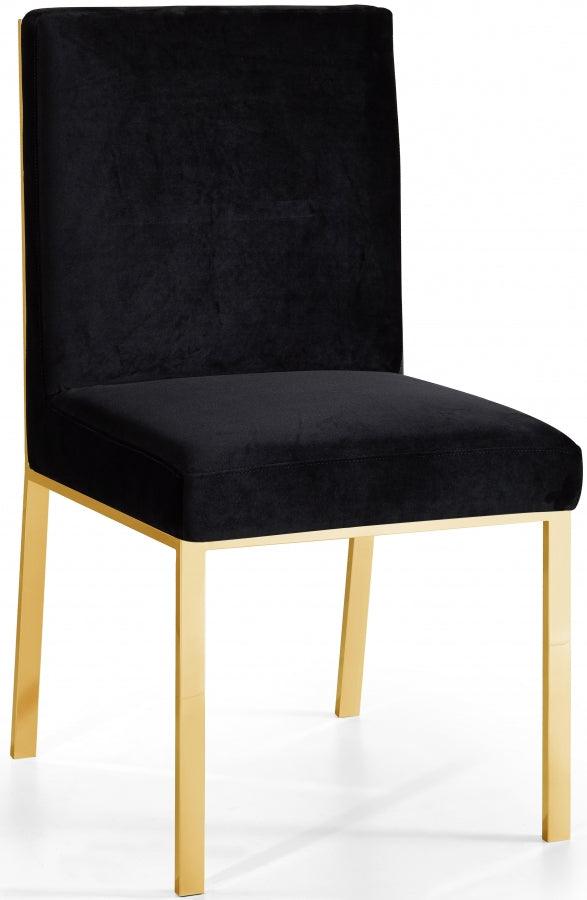 Meridian Furniture - Opal Velvet Dining Chair In Black (Set Of 2) - 737Black-C - ATL FURNITURE