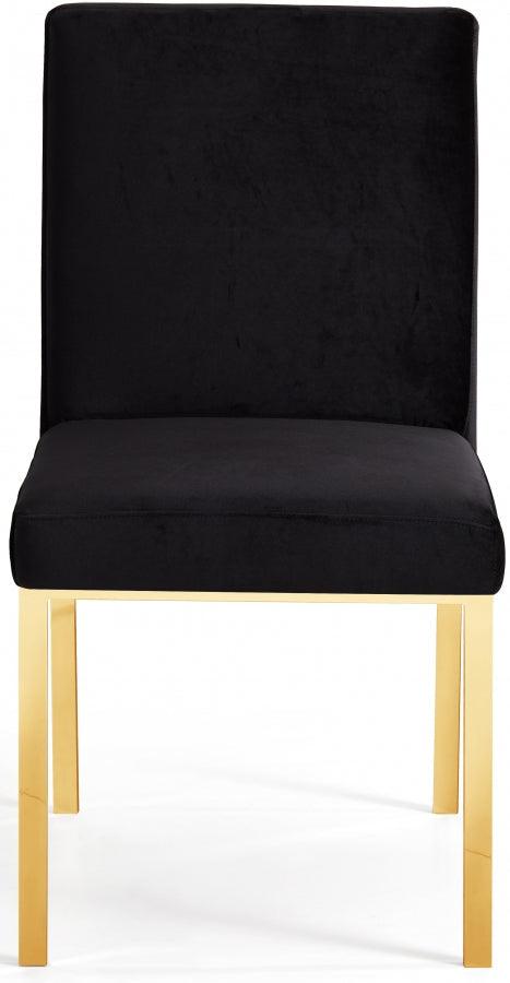 Meridian Furniture - Opal Velvet Dining Chair In Black (Set Of 2) - 737Black-C - ATL FURNITURE