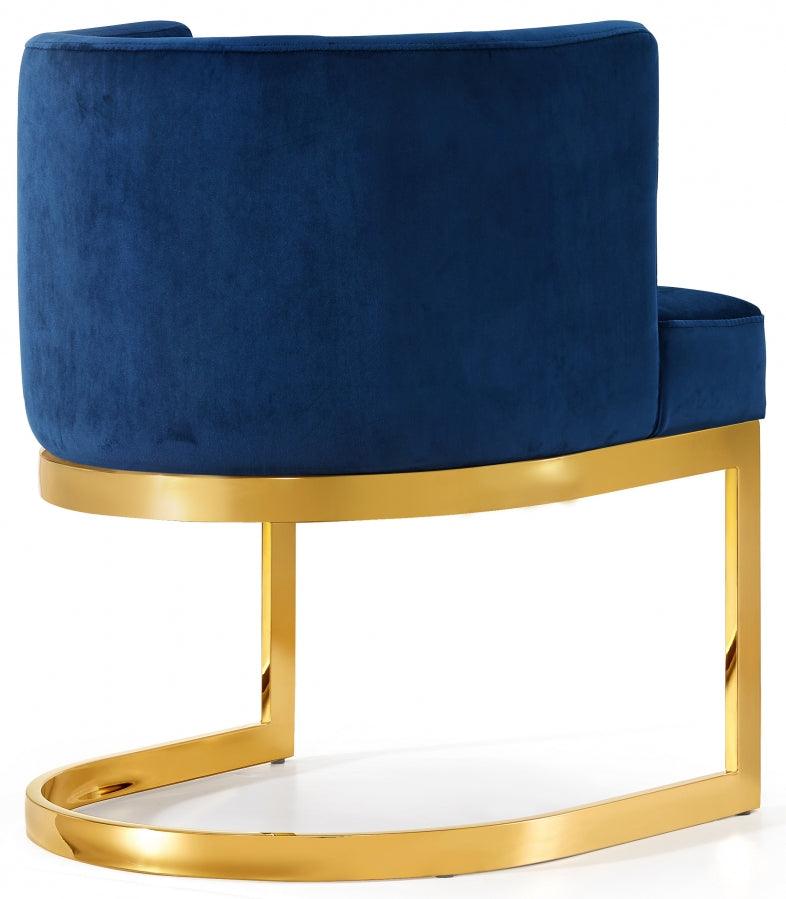 Meridian Furniture - Gianna Velvet Dining Chair In Navy (Set Of 2) - 718Navy-C - ATL FURNITURE