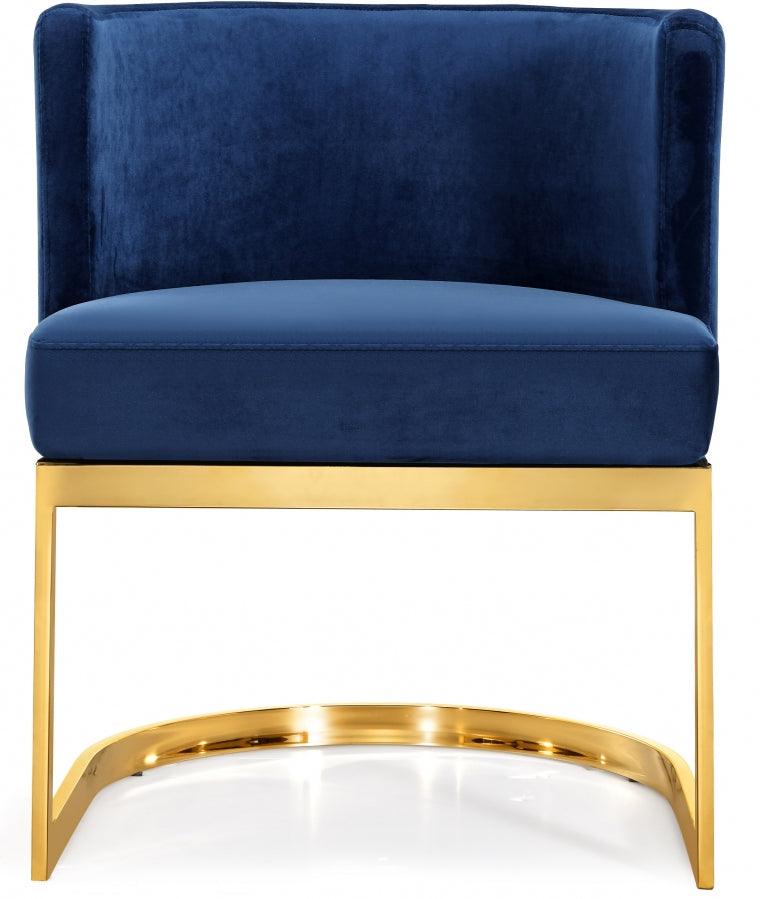 Meridian Furniture - Gianna Velvet Dining Chair In Navy (Set Of 2) - 718Navy-C - ATL FURNITURE