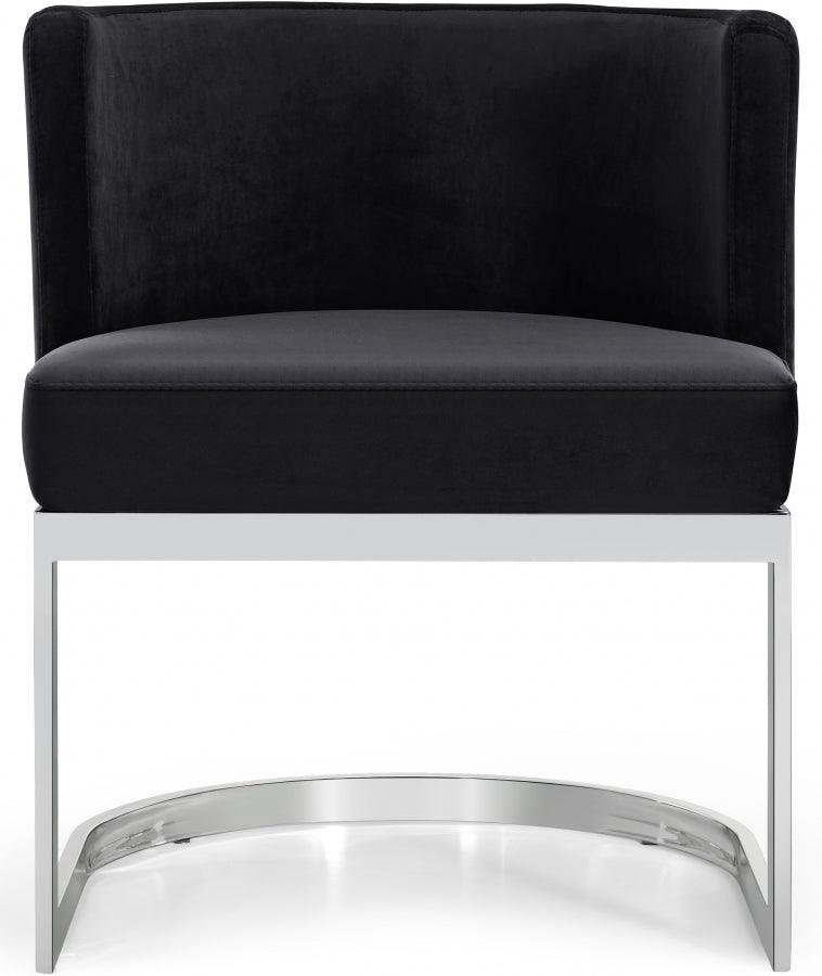 Meridian Furniture - Gianna Velvet Dining Chair In Black (Set Of 2) - 734Black-C - ATL FURNITURE