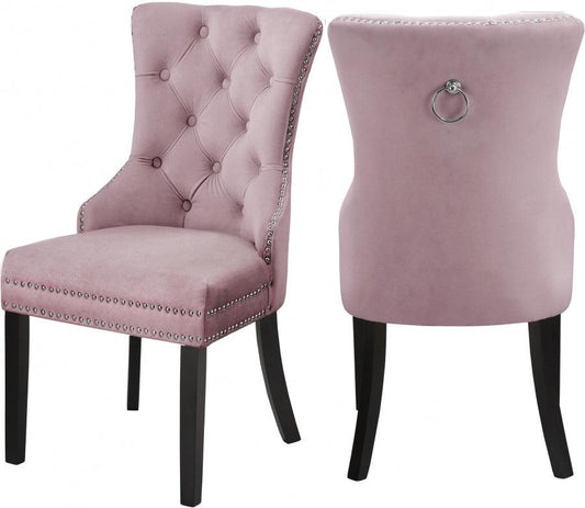 Meridian Furniture - Nikki Dining Chair In Pink (Set Of 2) - 740Pink-C - ATL FURNITURE