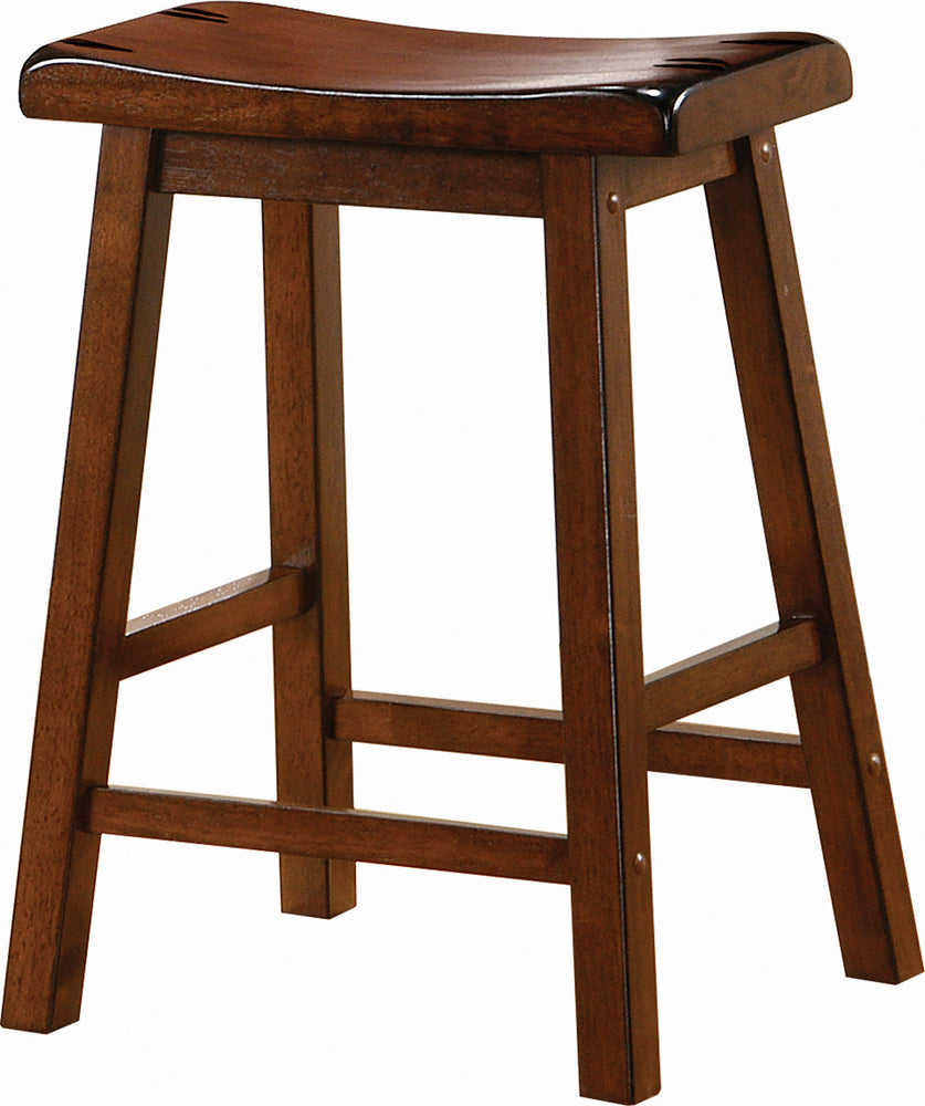 Durant Wood Backless Counter Stool Chestnut (Set of 2)