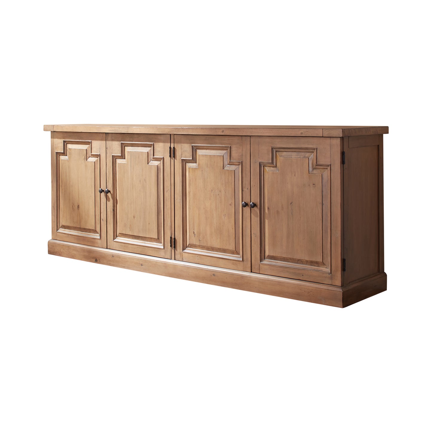 Florence 4-door Dining Sideboard Buffet Cabinet Rustic Honey