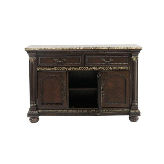 Homelegance - Russian Hill Server With Faux Marble Top In Cherry - 1808-40 - ATL FURNITURE