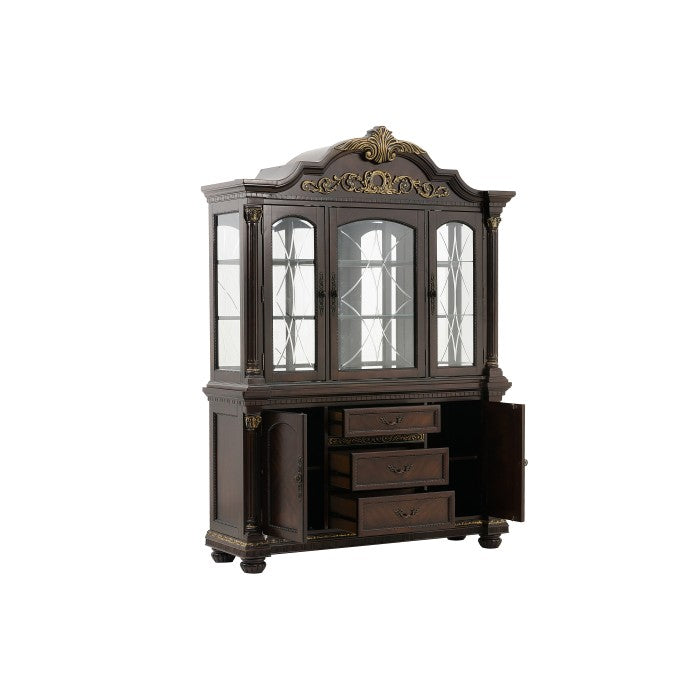 Homelegance - Russian Hill Warm Cherry Buffet & Hutch - 1808-50-55 - ATL FURNITURE