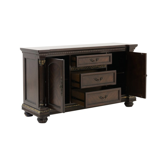 Homelegance - Russian Hill Warm Cherry Buffet & Hutch - 1808-50-55 - ATL FURNITURE