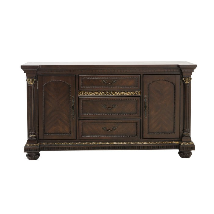 Homelegance - Russian Hill Warm Cherry Buffet & Hutch - 1808-50-55 - ATL FURNITURE