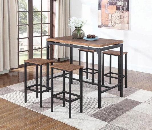 G182002 Contemporary Chestnut Five-Piece Bar Set - ATL FURNITURE