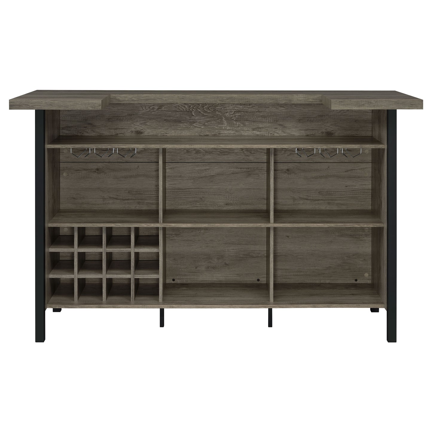 Bellemore Freestanding Home Bar Wine Cabinet Grey Driftwood