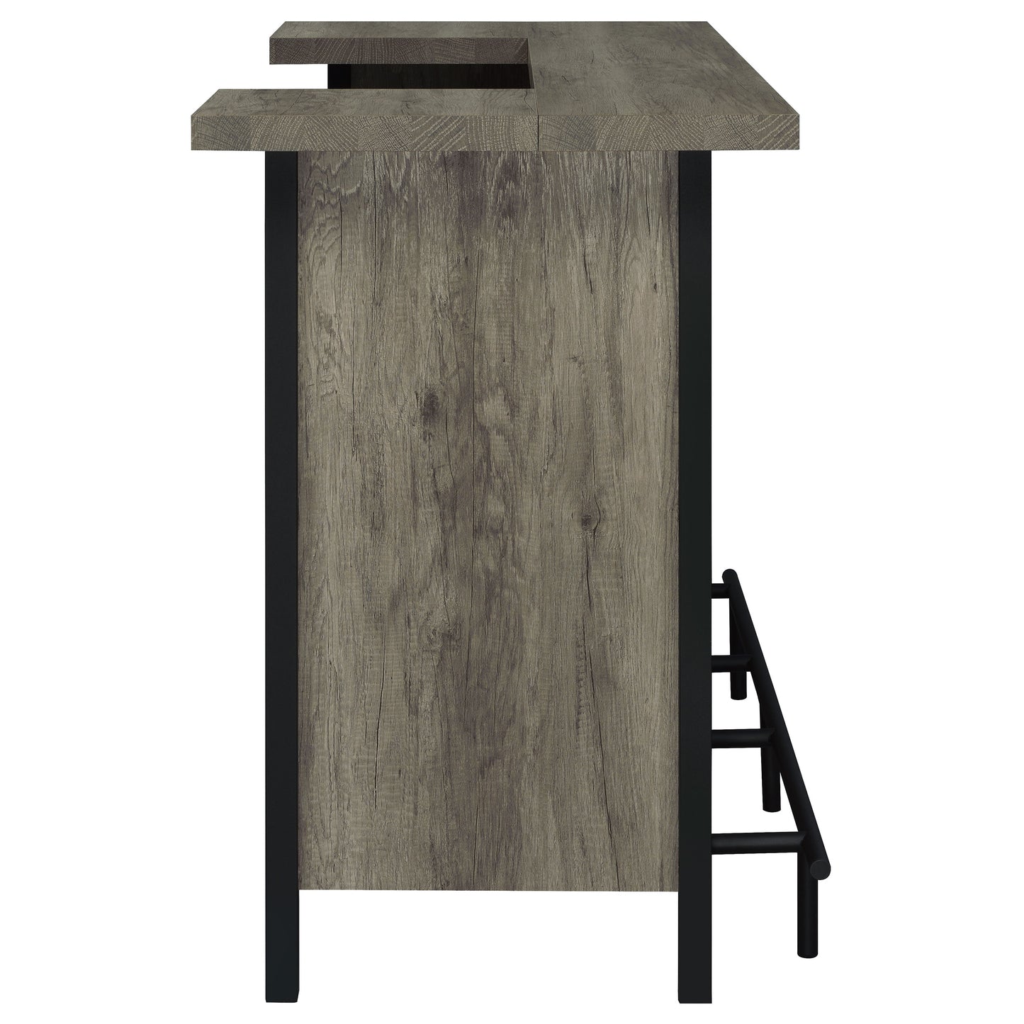 Bellemore Freestanding Home Bar Wine Cabinet Grey Driftwood