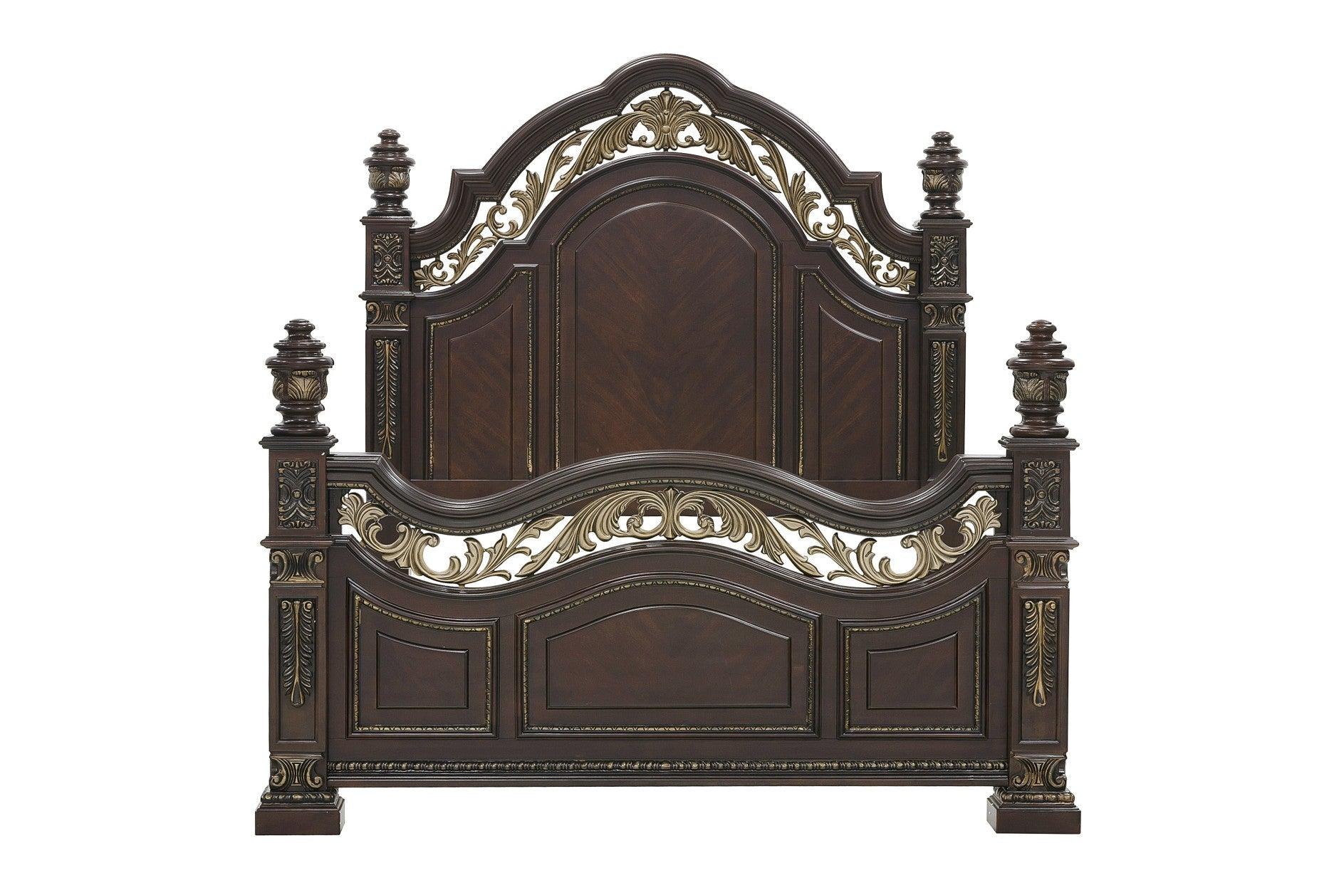 Homelegance - Catalonia 3 Piece Queen Bedroom Set In Dark Cherry - 1824-1-3Set - ATL FURNITURE