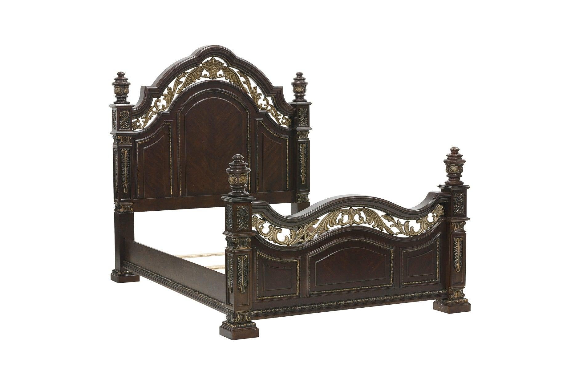 Homelegance - Catalonia 6 Piece Eastern King Bed Set In Dark Cherry - 1824K-1Ek-6Set - ATL FURNITURE