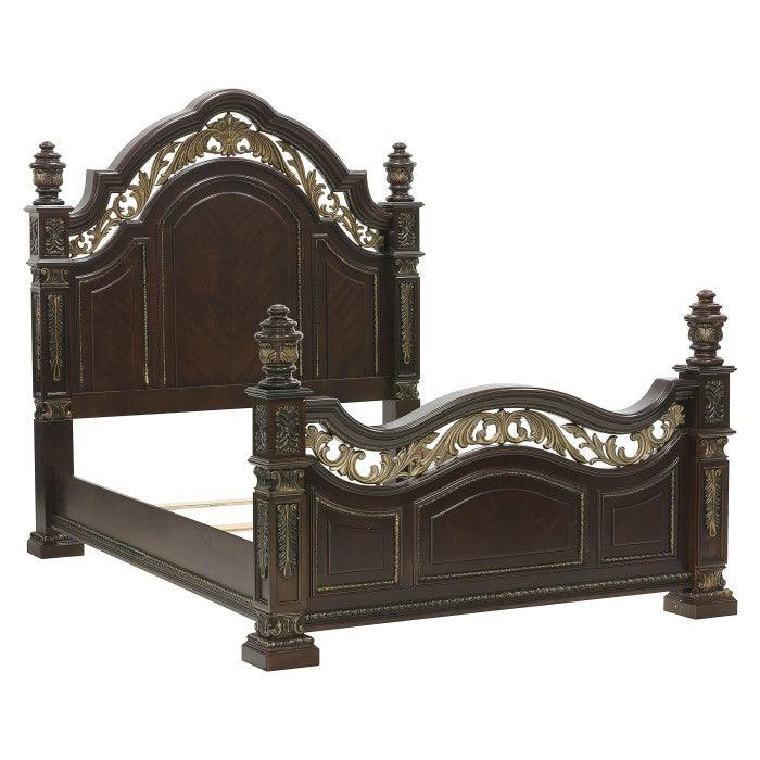 Homelegance - Catalonia Eastern King Bed In Dark Cherry - 1824K-1Ek* - ATL FURNITURE