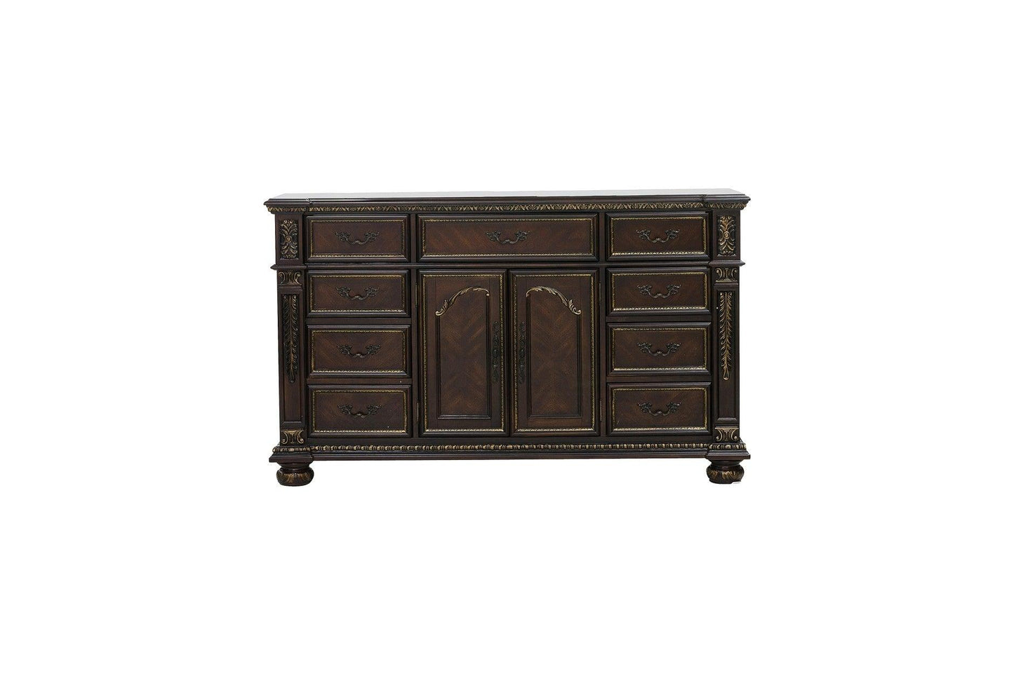 Homelegance - Catalonia Dresser With Mirror In Dark Cherry - 1824-6 - ATL FURNITURE