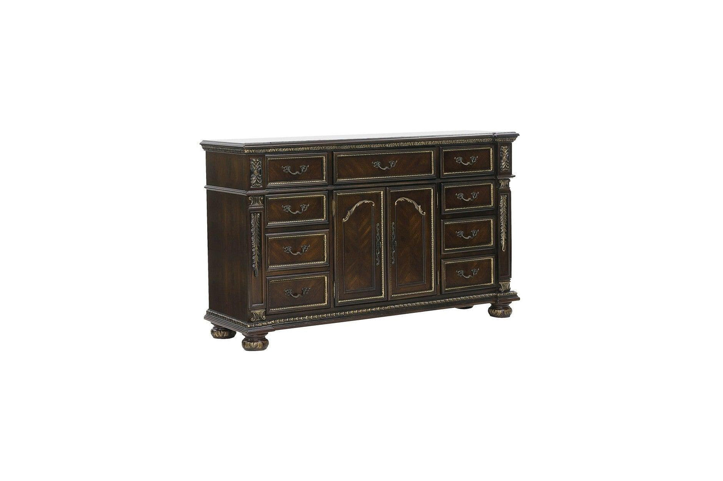 Homelegance - Catalonia Dresser With Mirror In Dark Cherry - 1824-6 - ATL FURNITURE