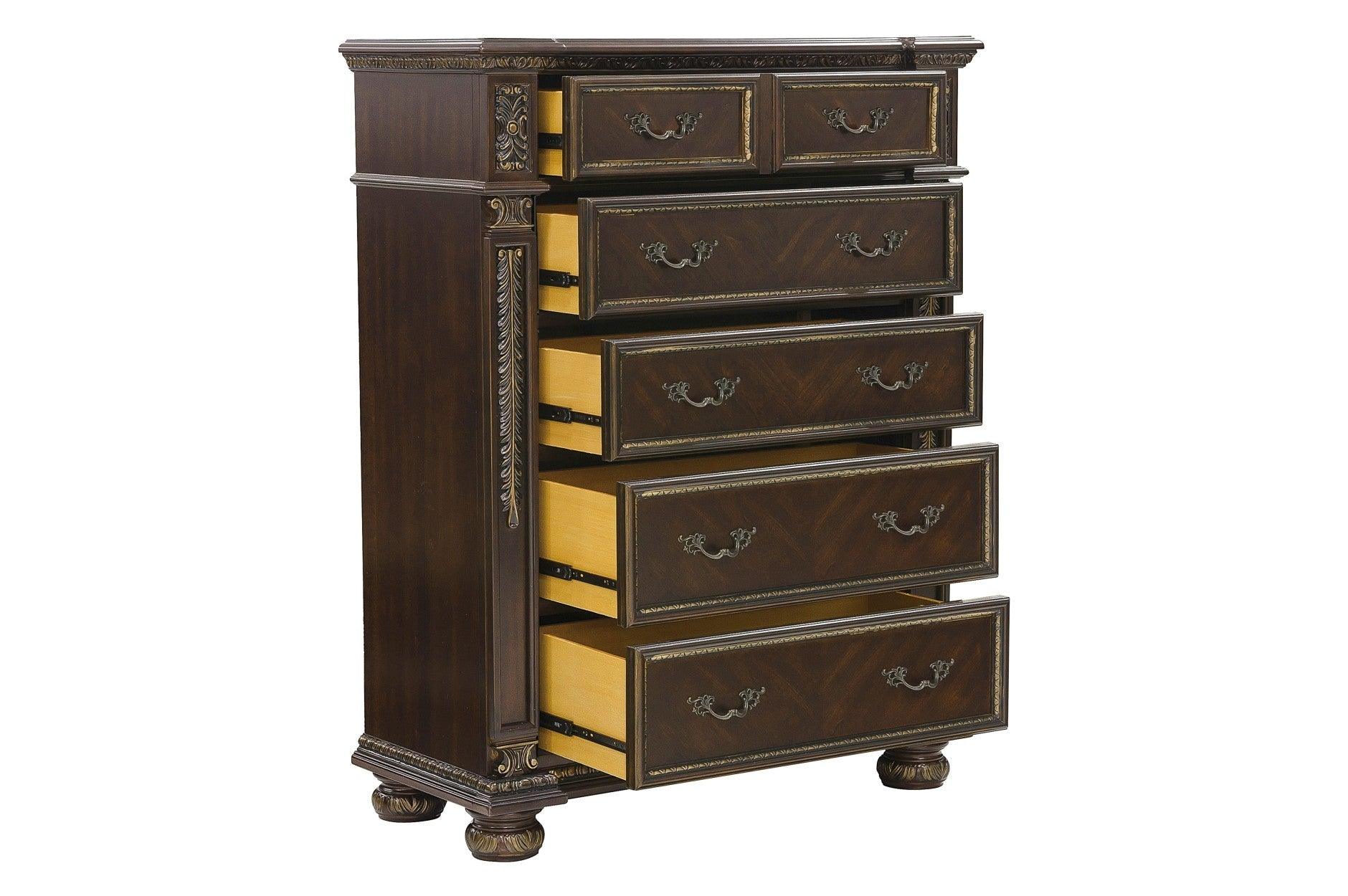 Homelegance - Catalonia Chest In Dark Cherry - 1824-9 - ATL FURNITURE