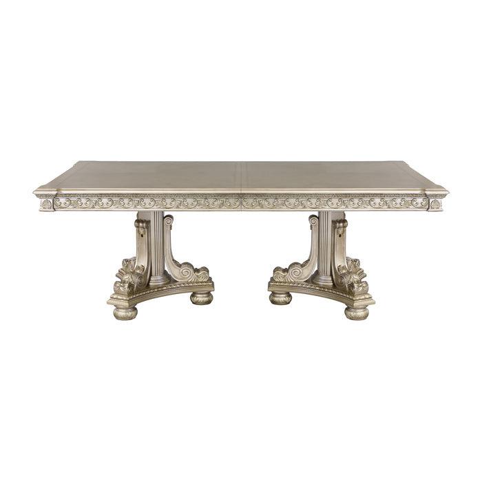 Homelegance - Catalonia Platinum Gold Dining Table - 1824Pg-112 - ATL FURNITURE